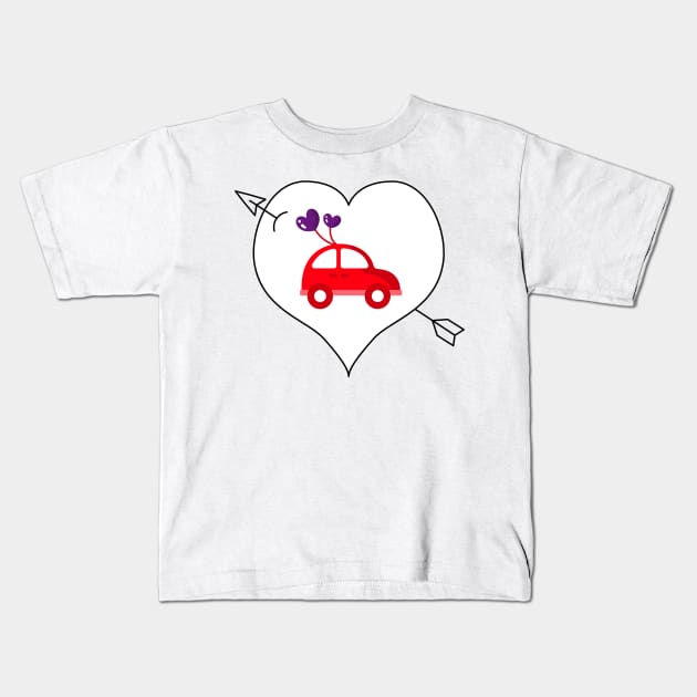 Valentines Day Balloons Hearts Happy Valentine's Day Gifts For Women Kids T-Shirt by Art master